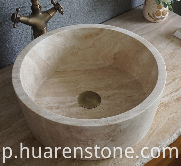 travertine sink